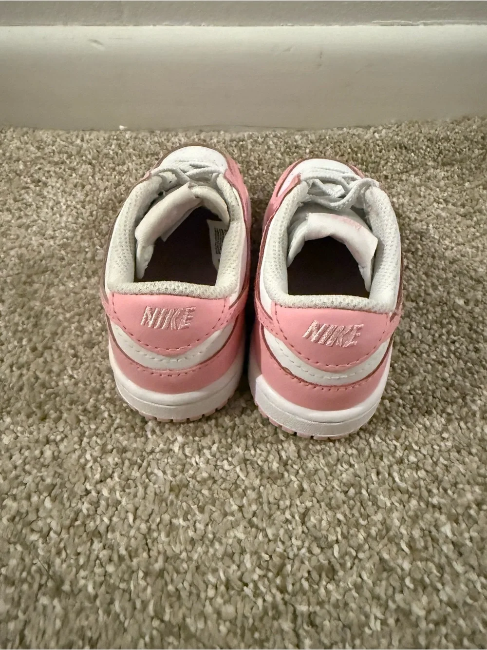 Nike Kids' Pink Dunks and White Low-Top Sneakers
